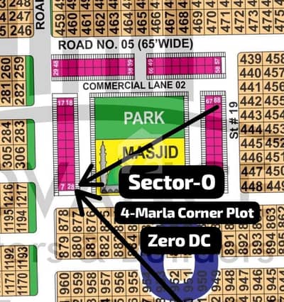 SECTOR- O 4 MARLA PAIR WITH CORNER