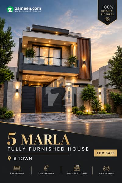100 % Original Picture Defence 5 Marla Ultra Modren Design House For Sale
