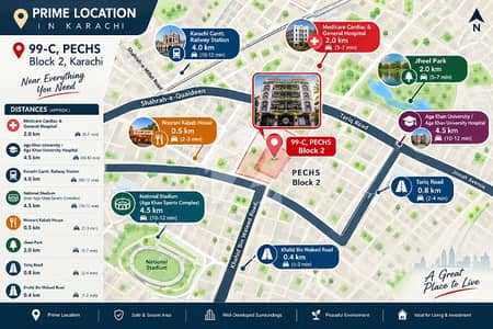 Premium Portion Available for Sale PECHS Block 2, Karachi