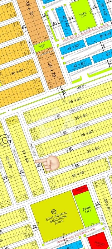 5 Marla 50 ft Road Sun Face Plot Block C Faisal Hills For Sale