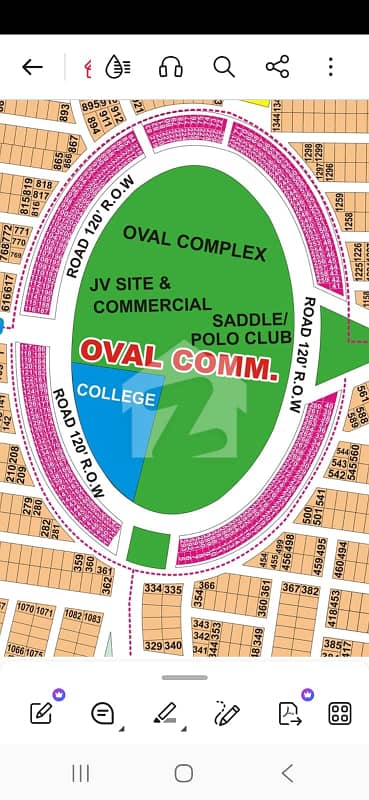 A 4-marla commercial plot at the Oval Complex in DHA Phase 9 Prism, Lahore,