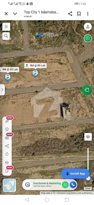 5 Marla Plot For Sale In Top City-1, Block G Islamabad