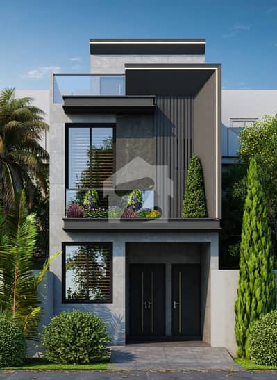 Grey Structure Of 3 Marla House For Sale In Al Kabir Town Phase 2 Block E