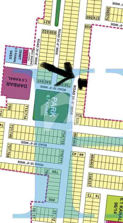 DHA 9 Town 5. Marla plot with extra land paid deal