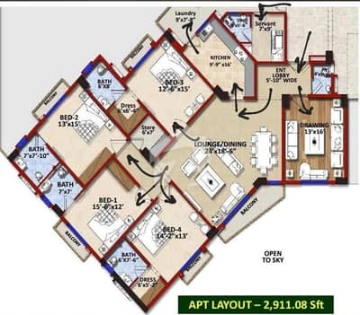 Prime Location Flat For Sale Safe And Secure Place
