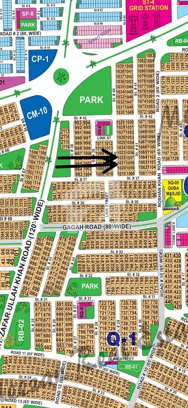 DHA Multan Sector Q 1 Kanal Residential Pair Available Near To Park, Masjid And Commercial.