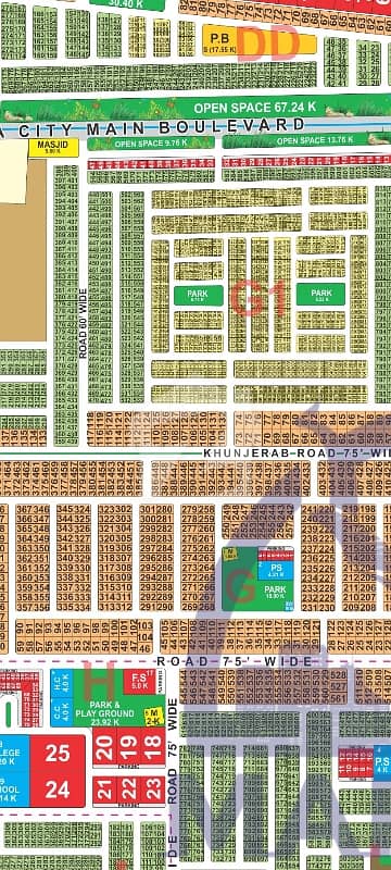 1 Kanal Corner on 75'Feet Khunjarab Road available for sale 1 Kanal Corner on 75'Feet Khunjarab Road available for sale