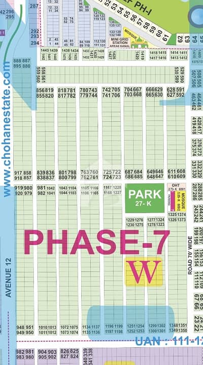 1 kanal plot on stunning location in phase 7 block W. 1 kanal plot on stunning location in phase 7 block W.