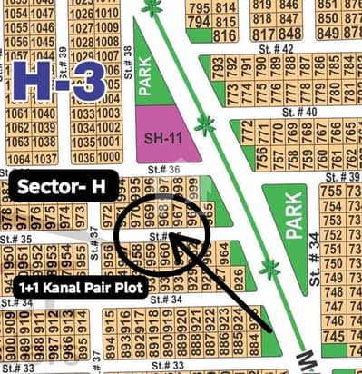 SECTOR- H 1+1 KANAL PAIR PLOT AVAILABLE