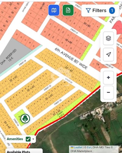 DHA phase 5 sector F1 cutting area plot