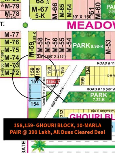 10 Marla Pair Plots for Sale in Ghouri Block, Sector B Bahria Town Lahore | Prime Investment Opportunity