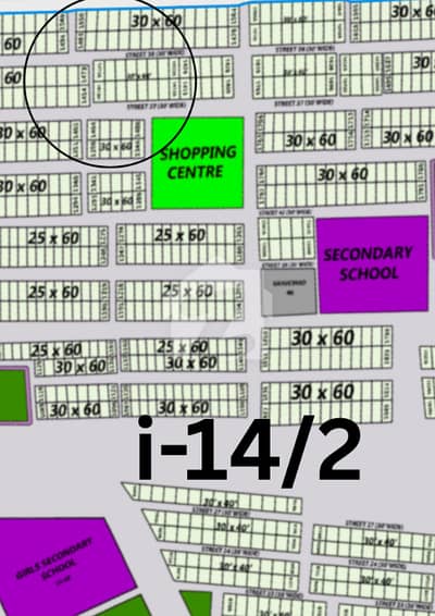 8 Marla (30*60)(1800 Sq ft)(200 Sq Yard) Basement Plot for Sale in I-14/2 Islamabad Only 1.20 Crore