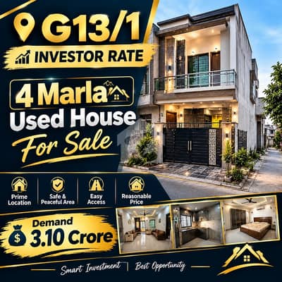 4 Marla Used Investor Rate House For Sale in G-13/1 Islamabad