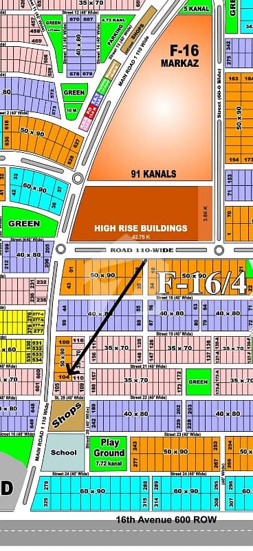 Prime Investment Opportunity in F-16/4 Islamabad | 5090 Double Road Plot