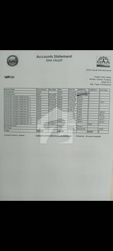 DHA valley Islamabad Non ballot file