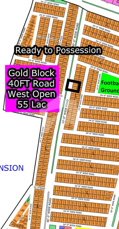 L - 1625 (40 FT Road + West Open + Gold Block) North Town Residency Phase - 01 (Surjani)
