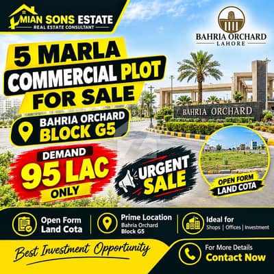 5 Marla Commercial Plot For Sale Open Form