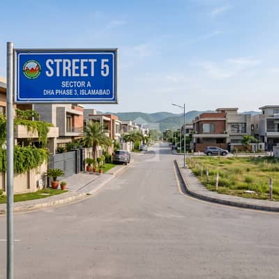 Ready-to-Build 1 Kanal Plot on 50 ft Road Sector A, DHA Phase 3, Islamabad