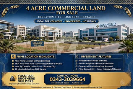 4 acer land for sale on main educational city ( linkroad )