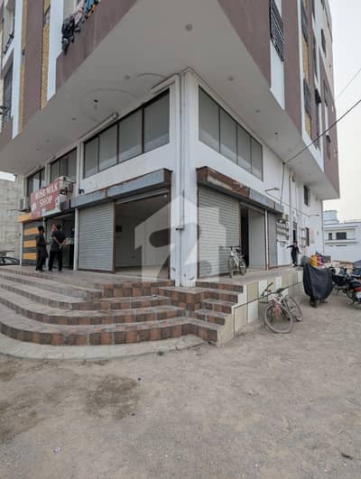Prime Entrance Corner Shop For Rent Pakistan Merchant Navy Society Scheme 33 (Ground + Mezzanine)