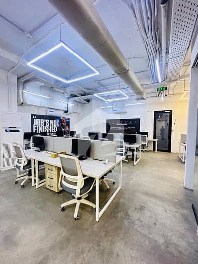 Fully Furnished 5,600 Sq. Ft. Office Floor For Rent In Lahore | 100 Workstations