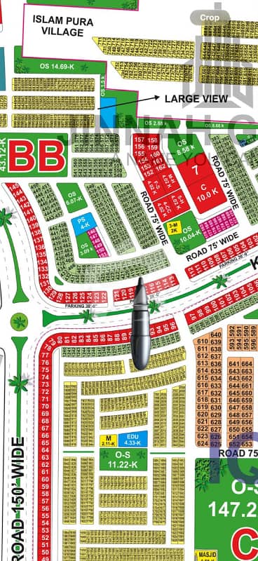 10 Marla Plot on 60 Ft Road for Sale in BB Block, LDA City, Lahore