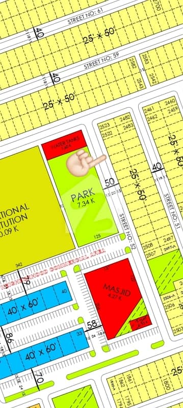 5 Marla 50 Ft Road Park Face Plot Block C Faisal Hills For Sale