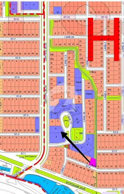 3 Kanal Plot No 4 . Lane 1 C/ Central Boulevard. Sector H. DHA 2. Islamabad