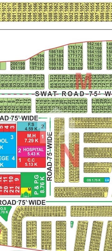 LDA City Lahore N Block 5 Marla On Ground Carpeted Road Back 75 Ft Road Near Park School Masjid Commercial Hot Location Plot For Sale