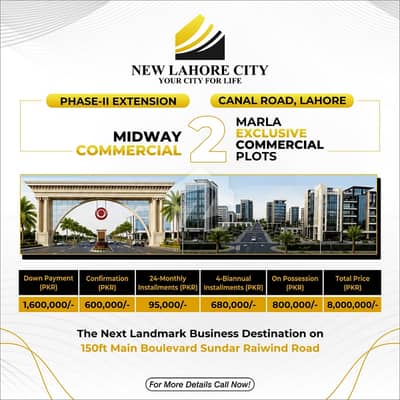 2 Marla Commercial plot in phase 2 ext New Lahore City Housing Society Lahore 2 Marla Commercial plot in phase 2 ext New Lahore City Housing Society Lahore