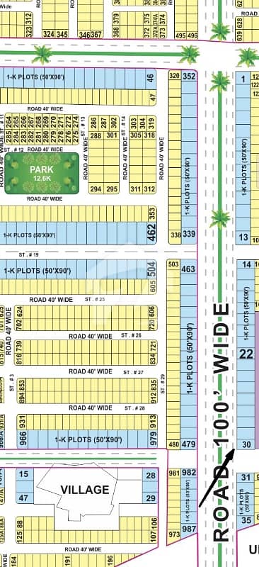 11 Marla 100FT Main Boulevard Corner Plot For Sale