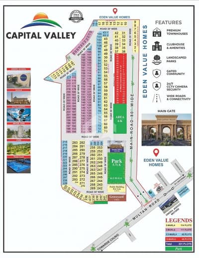 3 Marla Residential Plots for Sale in Capital Valley Main Multan Road Near Eden Homes Lahore | 3-Year Installment Plan On Ground Plots Possession Available