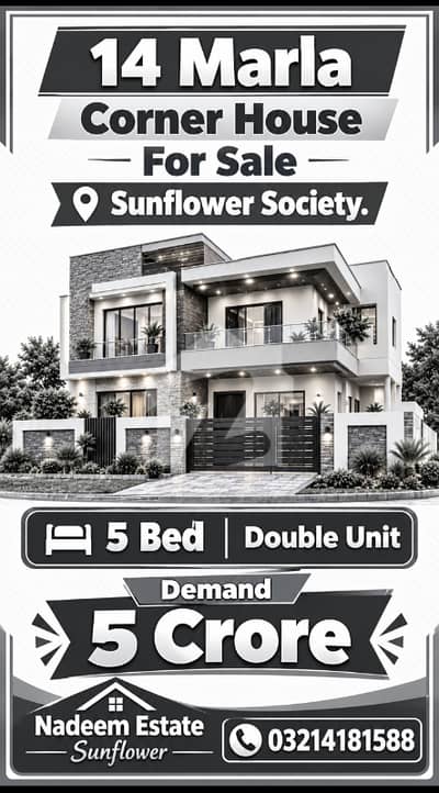 14 Marla Facing park Cornar double story house for sale. 14 Marla Facing park Cornar double story house for sale.