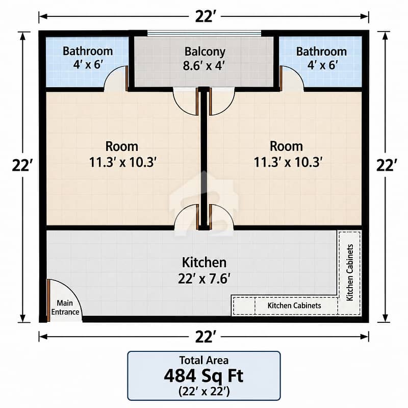 2 Bedrooms With Attached Bathrooms 2 Bedrooms With Attached Bathrooms