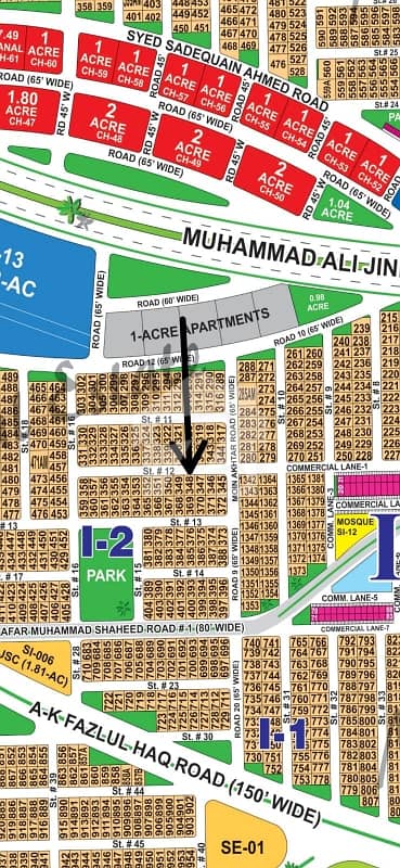 DHA Multan sector i 1 kanal residential plot near to park, Masjid and commercial.