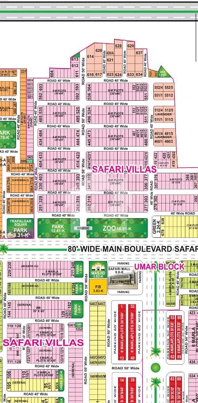 Builder Location 5 Marla Residential Plot Safari Villas Bahria Town
