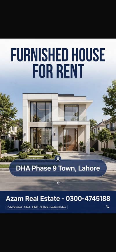 Furnished 5 Marla House For Rent In DHA Phase 9 Town, Lahore