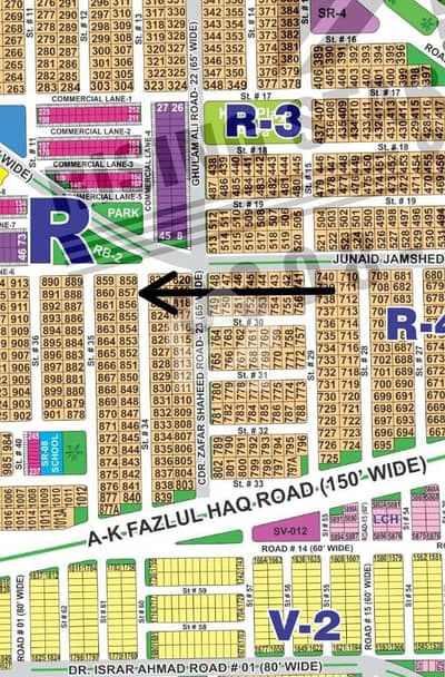 DHA Multan sector R 1 kanal residential plot near to park, Masjid and commercial.