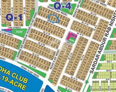 1 Kanal Prime Residential Plot for Sale in Sector Q, DHA Multan Phase 1 | Back to 65 Ft Road | Near Park, Masjid & Commercial Market