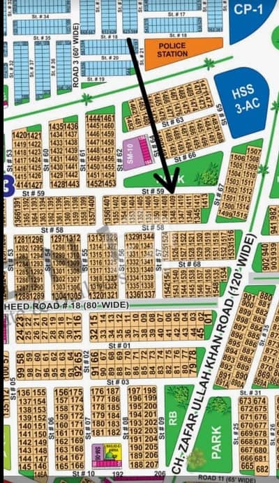 DHA Multan sector M 1 kanal park facing residential plot near to Masjid and commercial.