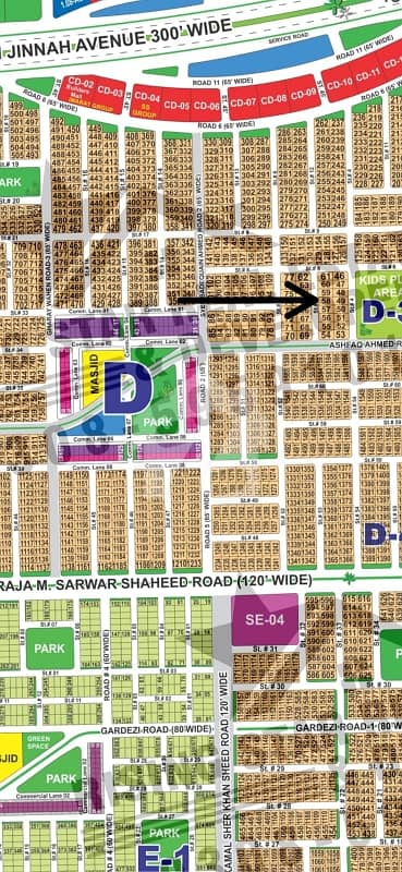 DHA Multan sector D 1 kanal residential plot near to park, Masjid and commercial.