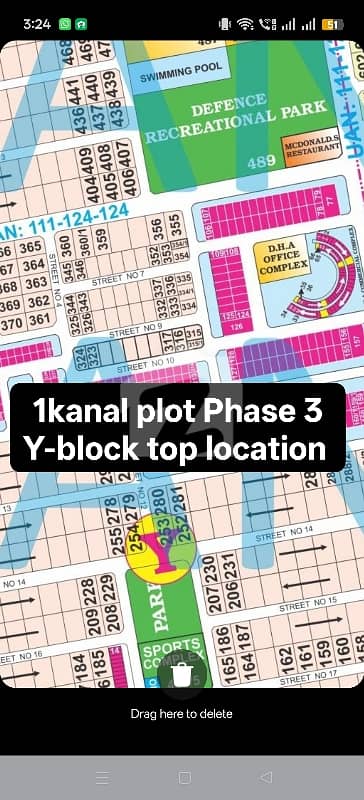 1kanal Plot Phase 3 Y-Block Near Macdonald Park Market For Sale In DHA Lahore
