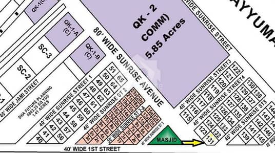 300 Sq. Yds. 2-Side Corner Residential Plot For Sale In Sunrise Street, DHA Phase 7 Extension, Karachi