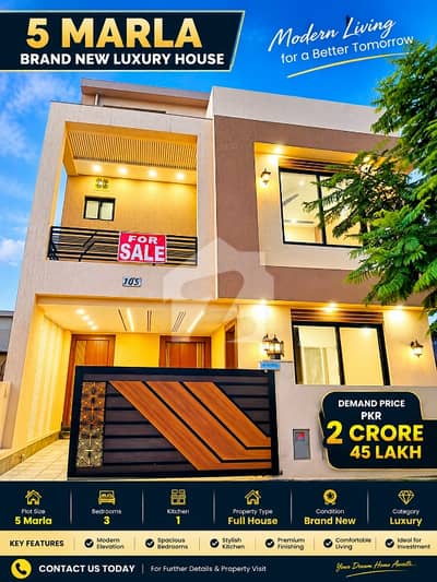 05 Marla Brand Luxury Designer House Available For Sale Phase 8 Bahria Town Rawalpindi