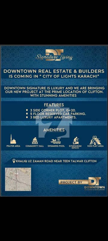 3 Bed Flat on Installments | Clifton Block 8