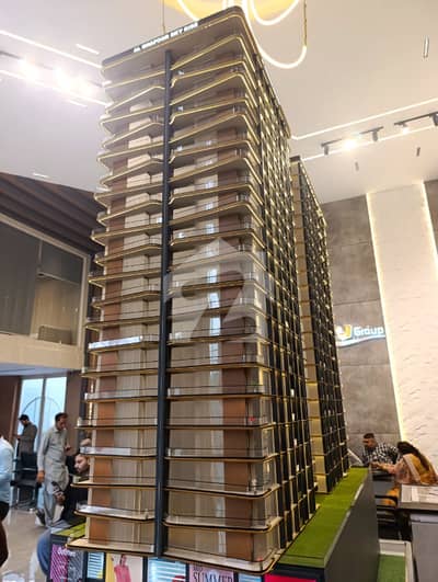 ALGHAFOOR SKY RISE MAIN 200 FEET WIDE ROAD FACING CORNER APARTMENT FOR SALE