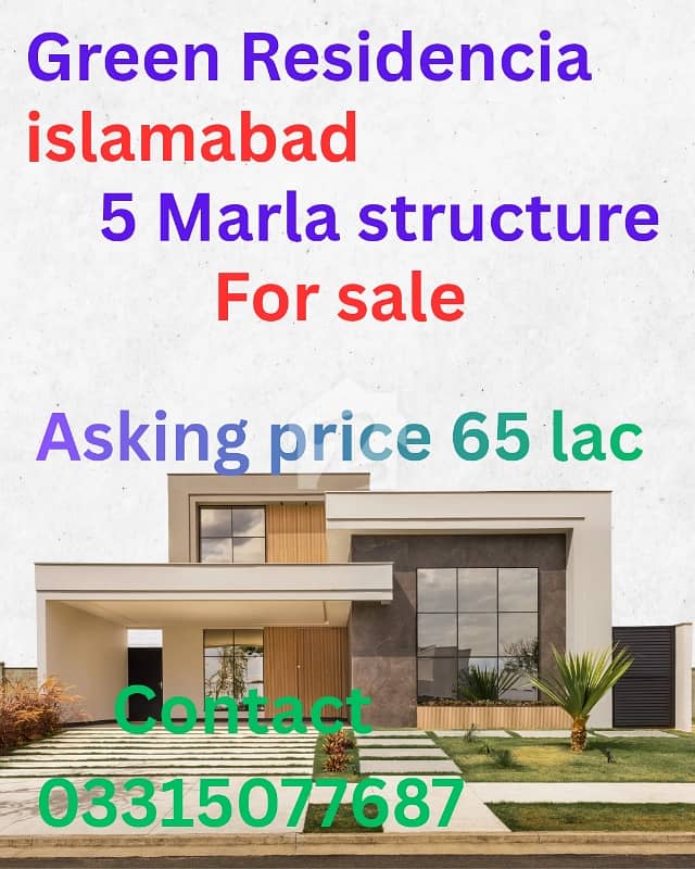 5 Marla structure Green Residecia Islamabad 5 Marla structure Green Residecia Islamabad