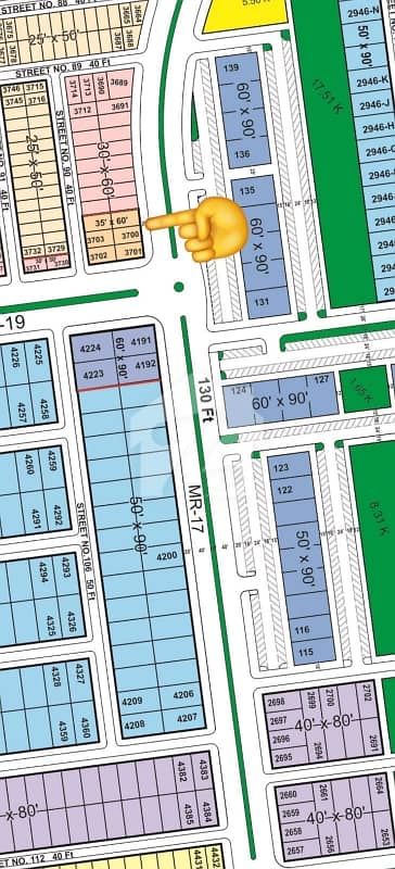 35x60 MDR Sun face solid plot available for sale at block G multi garden B17 Islamabad