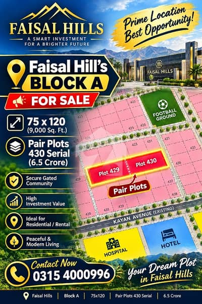 20 kanal industrial land available for sale at sangjani Islamabad