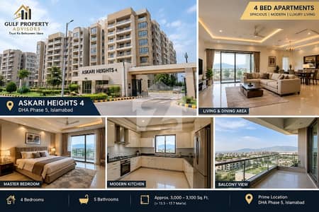 Luxury 4 Bed Apartment for Rent in Askari Heights 4, DHA Phase 5 Islamabad